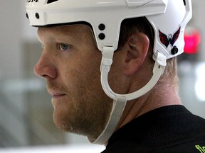 John Erskine of Kingston, a defenceman with the Washington Capitals, works out with other professional and junior players the Fineline group at the Invista Centre on Thursday.IAN MACALPINE/ KINGSTON WHIG-STANDARD QMI AGENCY