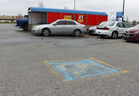 Police said the hit-and-run incident occurred between an accessible parking spot and the cart return area of the Walmart parking lot on Sunday, May 12, 2019 in Stratford, Ont. (Terry Bridge/Postmedia Network)

