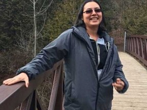 (Facebook) Kirsten Bomberry, 36, of Six Nations has been charged with three counts of accessory after the fact in connection with a triple murder outside of London, Ont., in November 2018.