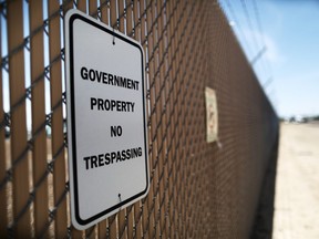 A sign is posted at the U.S. Border Patrol station where lawyers reported that detained migrant children had been held unbathed and hungry on June 26, 2019 in Clint, Texas. Nearly 100 children were sent back to the troubled facility yesterday after it had been cleared of 249 children just days earlier. Acting commissioner of U.S. Customs and Border Protection (CBP) John Sanders submitted his resignation in the wake of the scandal. (Photo by Mario Tama/Getty Images)