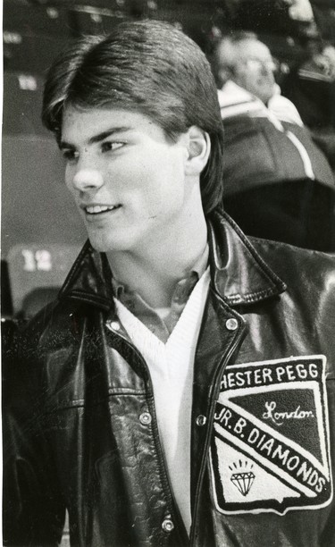 Craig Simpson, played hockey for London Diamonds, Jr. B, 1983. (London Free Press files)