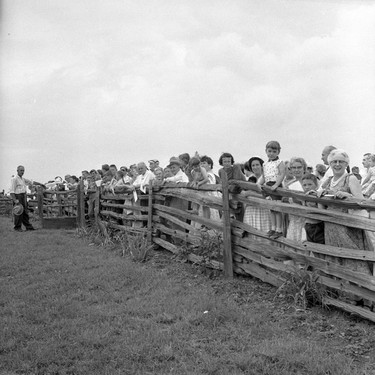 Fanshawe opening of pioneer village, June 26, 1959. (London Free Press file photo courtesy Archives and Special Collections, Western University)