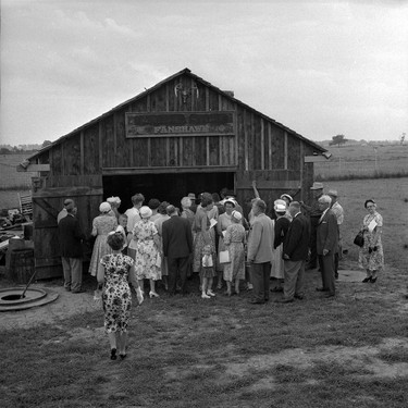 Fanshawe opening of pioneer village, June 26, 1959. (London Free Press file photo courtesy Archives and Special Collections, Western University)