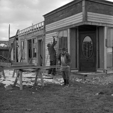 Work on Pioneer Village at Fanshawe,  Nov 7, 1960. (London Free Press file photo courtesy Archives and Special Collections, Western University)