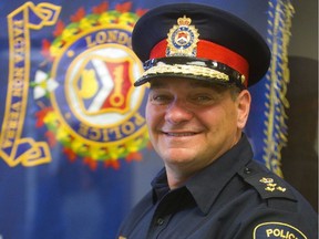 London police chief John Pare reflects on his 33 year policing career as his retirement approaches. (Mike Hensen/The London Free Press)