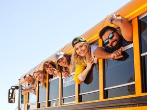 All aboard the Bend Bus, making trips to the beach throughout the summer.