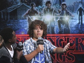 In this Aug. 31, 2016, file photo, actor Gaten Matarazzo participates in the BUILD Speaker Series to discuss the Netflix series, "Stranger Things", at AOL Studios in New York.