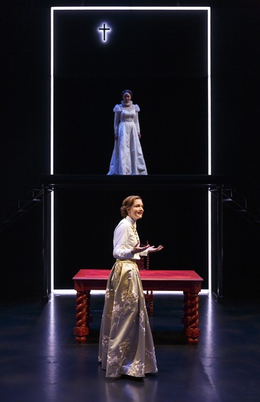 Shannon Taylor (centre) as Mary and Irene Poole as Catalina in Mother's Daughter.