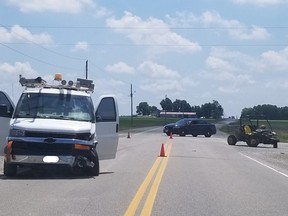 Oxford OPP responded to a crash involving a cargo van and ATV south of Ingersoll Thursday.