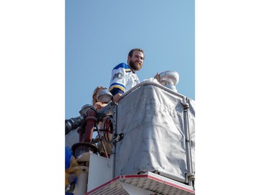 St. Louis Blues star Ryan O'Reilly was paraded through Seaforth on a firetruck for crowds of local supporters. (MAX MARTIN, The London Free Press)