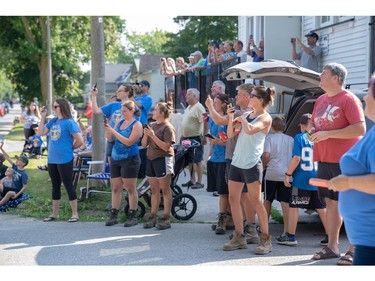 Crowds took to Seaforth's Main Street to celebrate St. Louis Blues star Ryan O'Reilly and his Stanley Cup win. (MAX MARTIN, The London Free Press)