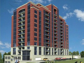 Artist rendering of 124 St. James Street (southeast view)