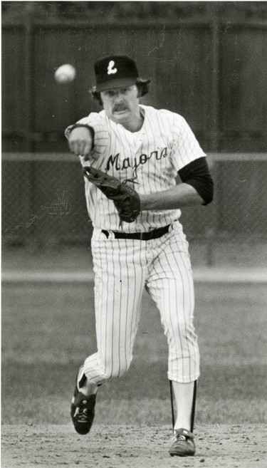 Dave Byers, London Majors baseball player, 1982. (London Free Press files)