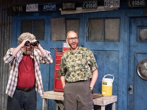 Jeff Culbert, left, and Mark Crawford star in Port Stanley Festival Theatre's production of Dan Needles' hit play, Ed's Garage on stage until Aug. 10.