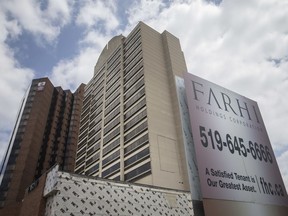 The former Radisson hotel on Riverside Dr. West, now owned by Farhi Holdings Corporation, is pictured on Friday, July 12, 2019.