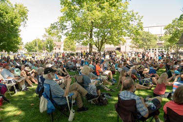 Crowds of Londoners packed around Home County’s east stage to watch the Trans-Canada Highwaymen, made up of Steven Page, Craig Northey and Moe Berg, perform.