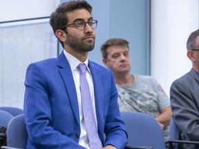 Blackridge Strategy co-owner Amir Farahi attended a meeting at London city hall of the election compliance committee, which is hearing complaints about 2018 civic election spending. Photo taken on on Friday July 26, 2019. Derek Ruttan/The London Free Press/Postmedia Network