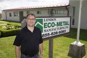 Joe Malec is president of London Eco-Metal Manufacturing Inc. in Dorchester. (Derek Ruttan/The London Free Press)