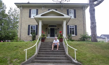 Andrew and Cathy Macpherson moved into this 279-square-metre house two years ago and have been doing touch ups, gardening and renovations ever since. Truly a labour of love for the former Byron residents.  One of their favourite features of the 148-year-old house is the porch that faces the river and a terraced lawn. “We love the porch,”  Andrew said. ”We have dinner on it almost every night.” Their home is located at 2770 Sheffield Pl. in London. Watch for more photos of area eye-catching porches in upcoming Homes sections. (Derek Ruttan, The London Free Press)