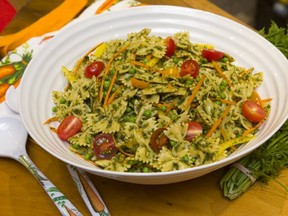 Carrot pesto pasta with summer squash (MIKE HENSEN, The London Free Press)