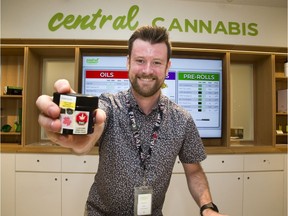 Matthew Reid, of Central Cannabis in London, shows off product. (Files)