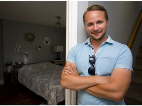 London realtor Jeff Wybo, who on Sundays uses a limo to tour his clients to view properties in London, Ont.  Photograph taken on Friday July 12, 2019.  (Mike Hensen/The London Free Press)