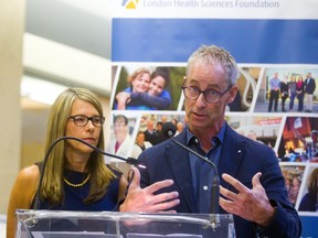Rick and Shelley Baker of London donated $1.5 million to launch the Baker Centre for Pancreatic Cancer at LHSC, (Mike Hensen/The London Free Press)