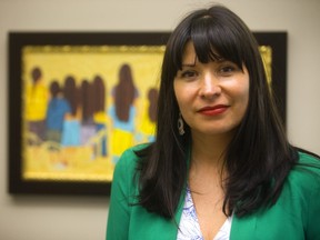 Candace Brunett-Debassige who is working on the Western's new Indigenous Centre that will use the former library at Althouse College in London. (Mike Hensen/The London Free Press)