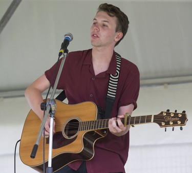 Ben Heffernan performs on the Emerging Artist Stage at the Home County Music and Art Festival in London, Ont. on Sunday July 21, 2019. Derek Ruttan/The London Free Press/Postmedia Network