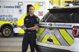 Dustin Carter , the Middlesex-London Paramedic Service's superintendent of Community Paramedicine, displays some of the blue tooth enabled self management devices used by people in London. (Derek Ruttan/The London Free Press)