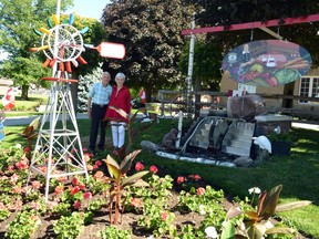 Bernie Van Herk's well-known front gardens will be open to those on the Stratford and District Horticultural Society's 2019 garden tour on July 7. Pictured are Van Herk and garden tour committee memeber Marg O'Reilly. Galen Simmons/The Beacon Herald/Postmedia Network