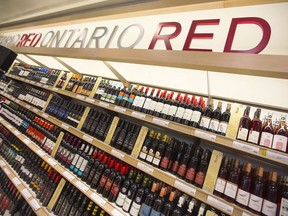 Ontario wines in an LCBO outlet