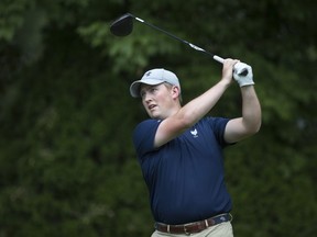 Eric Flockhart tees off on the 3rd hole of the Western Ontario Men's Amateur Championship at Beach Grove Golf and Country Club, Sunday, August 4, 2019.  (DAX MELMER/Windsor Star)