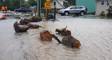 A state of emergency was declared for the Erie Shore Drive area of Chatham-Kent on Tuesday. (Trevor Terfloth/The Daily News)