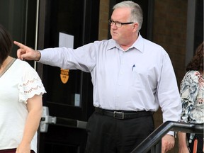 Former Kingsville Fire Chief Bob Kissner leaves Superior Court of Justice Friday after a sentencing hearing on Friday, June 28, 2019. Kissner has been convicted on five counts of sexual assault and four counts of sexual exploitation involving four male victims.