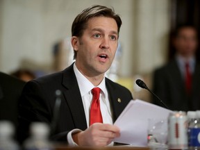 Senate Judiciary Committee member Sen. Ben Sasse (R-NE) questions Sen. Jeff Sessions (R-AL) during his confirmation hearing to be the next U.S. Attorney General in the Russell Senate Office Building on Capitol Hill January 10, 2017 in Washington, DC. Sessions was one of the first members of Congress to endorse and support President-elect Donald Trump, who nominated him for attorney general. (Chip Somodevilla/Getty Images)