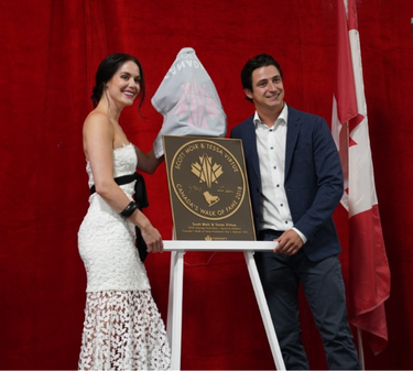 Olympic gold medalists Tessa Virtue of London and Scott Moir of Ilderton were honoured in his hometown Wednesday on their looming induction into the Canadian Walk Of Fame, in Toronto. (Max Martin/The London Free Press)