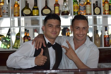 Always a friendly smile from the guys serving mixed drinks and coffee at the central lounge bar of Sanctuary at Grand Memories resort, open 24 hours.
BARBARA TAYLOR/THE LONDON FREE PRESS