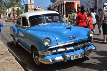 This 1950s Chevy classic serves as a taxi as well as eye candy for visiting automobile enthusiasts. 
BARBARA TAYLOR/THE LONDON FREE PRESS