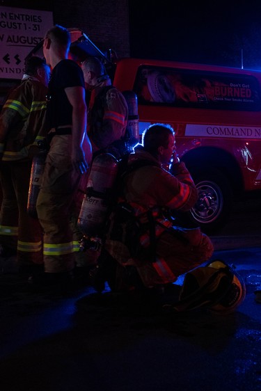 Images from the area where an overnight natural gas explosion and fires occurred after a car going the wrong way on a one-way street slammed into a home late Wednesday. (Max Martin, The London Free Press)