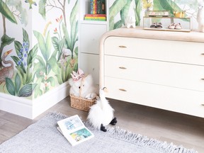Nursery décor is getting a lot more sophisticated as trends in interior design – boosted by social media – move quickly to baby spaces. Along with rose gold, velvet accents and over-sized floral prints, animal themes remain popular but the cute elephant has made way for creatures like sloths, llamas, whales and octopi.