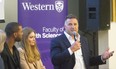 Eric Lindros talks during a panel discussion at his concussion seminar at Western in London, Ont.    Mike Hensen/The London Free Press/Postmedia Network