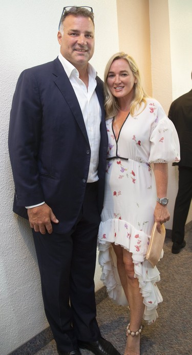 Eric Lidros and his wife Kina at Logan Couture's All-In for Brain Research charity event at Centennial Hall in London, Ont.  Mike Hensen/The London Free Press/Postmedia Network