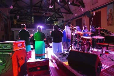 Womyn of Positive Drum were the first performers at the Old East Village benefit concert being held at the Aeolian Hall on Dundas Street in London.  Mike Hensen/The London Free Press/Postmedia Network