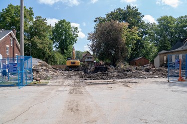 Three homes have been demolished on Woodman Avenue as a result of Wednesdays' explosion.