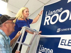 Conservative candidate Lianne Rood sets up her Wallaceburg office, one of two headquarters in the expansive Lambton-Kent-Middlesex riding. Louis Pin/Postmedia Network