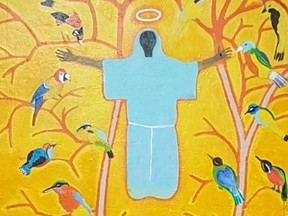 St. Francis by London artist and retired Fanshawe College art professor Michael Durham is on exhibit at Strand Fine Art Services starting Saturday.