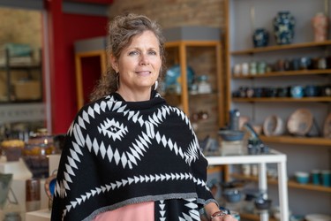 Darlene Pratt, executive director of the London Clay Art Centre, said clay is a challenging but rewarding medium that "teaches patience and resilience." The centre is participating in this year's Doors Open London ahead of their 10th anniversary at their Dundas Street location. (MAX MARTIN, The London Free Press)