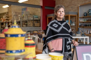 Darlene Pratt, executive director of the London Clay Art Centre, said clay is a challenging but rewarding medium that "teaches patience and resilience." The centre is participating in this year's Doors Open London ahead of their 10th anniversary at their Dundas Street location. (MAX MARTIN, The London Free Press)