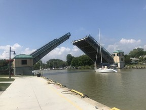 The King George VI lift bridge that spans Kettle Creek in Port Stanley will be reconstructed starting March 2020 until May 2021. (Contributed photo)